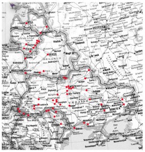 Holocaust Survivor Map Click to View Locations of people helped by The Survivor Mitzvah Project to date