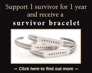 Support a survivor for a year and receive a survivor bracelet